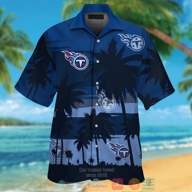 Tennessee Titans Palm Tree Dark Navy Hawaiian Shirt And Shorts Tennessee Titans Palm Tree Dark Navy Hawaiian Shirt And Shorts