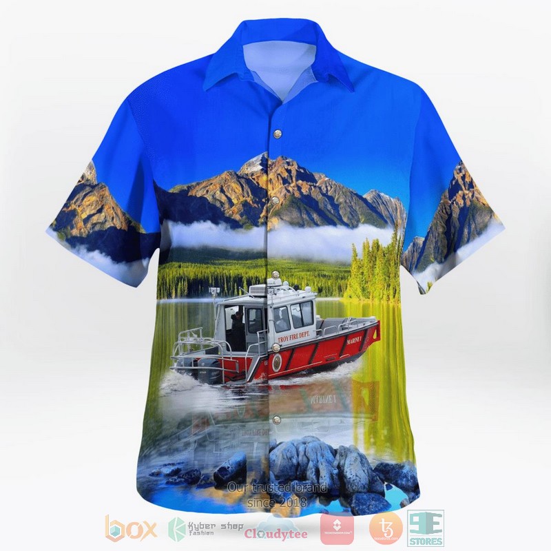 Troy Fire Department Fire-Rescue Boat Hawaiian Shirt