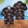 Uk Airlines Virgin Atlantic Airbus A330-300 Navy Hawaiian Shirt