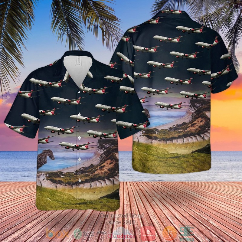 Uk Airlines Virgin Atlantic Boeing 787-9 Dreamliner Hawaiian Shirt